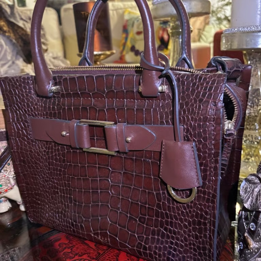 Preloved RADLEY LONDON Brown Crocodile-Embossed Briefcase